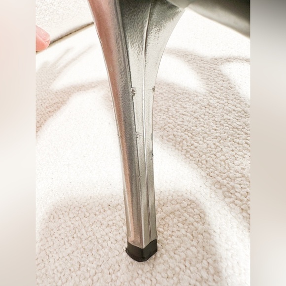 Prada Black Calzature Donna Velvet Silver Metallic Ankle Strap heels sz 38.5 - Picture 11 of 11